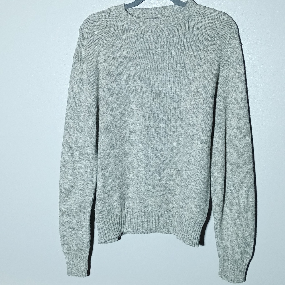 Vintage Jantzen Light Gray Knit Sweater Made In USA Vintage Wool Medium - Picture 5 of 12
